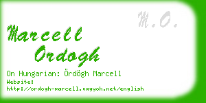 marcell ordogh business card