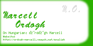 marcell ordogh business card